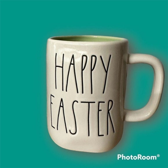 Rae Dunn Happy Easter Mug Green Interior Easter Egg Decor‎ Coffee Cup - Picture 1 of 3